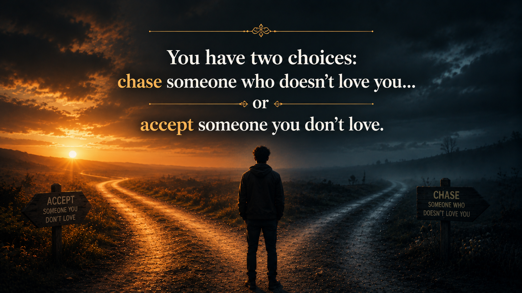 “The one you love… or the one who loves you?”