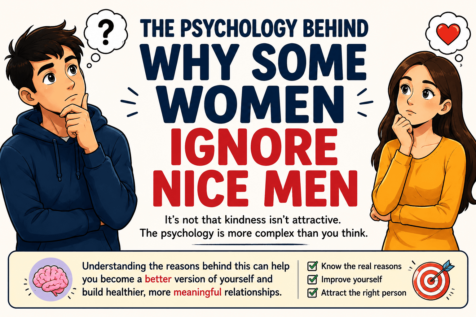 The Psychology Behind Why Some Women Ignore Nice Men